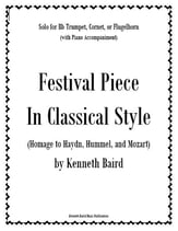 Festival Piece in Classical Style for Trumpet and Piano P.O.D cover